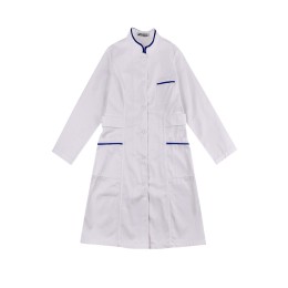 網上下單訂購長袖連衣裙護士服   時尚設計白色企領修腰護士服  護士服專門店 SKU052 網上下單訂購長袖連衣裙護士服   時尚設計白色企領修腰護士服  護士服專門店 SKU052